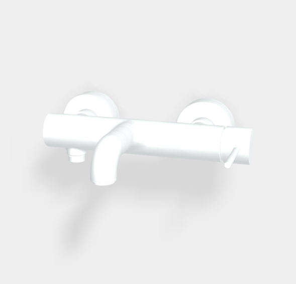 Смеситель для ванны и душа, Fima Carlo Frattini, Spillo Up, цвет-белый матовый F3034/1NBS