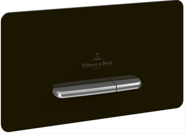Villeroy&amp;Boch Клавиша смыва, Viclean, для унитаза, шгв 260*117*153, цвет-черный V99442RB