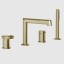 Gessi Смеситель для ванны и душа, Anello, цвет Латунь матовая  63337#727