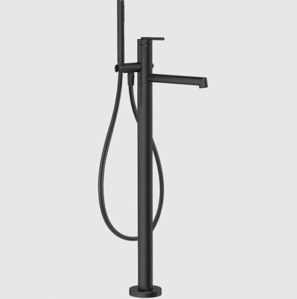 Gessi Смеситель для ванны и душа, Ingranaggio, напольный, цвет черный матовый 63528#299