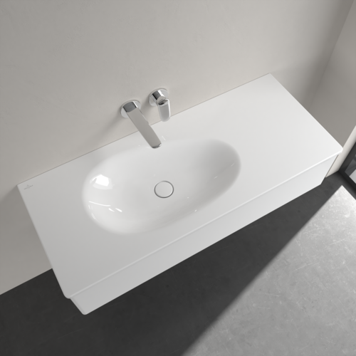 Villeroy&amp;Boch Раковина, Antao, шгв 1200*500*90, отверстия для смесителя-1, CeramicPlus, цвет-камень белый (Stone White) 4A77L2RW