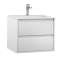 Тумба подвесная с раковиной ISVEA Pro 60 с двумя ящиками цвет белый 21MGS001060I