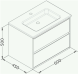Тумба подвесная с раковиной ISVEA Pro 60 с двумя ящиками цвет белый 21MGS001060I
