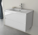 Тумба подвесная с раковиной ISVEA Pro 60 с двумя ящиками цвет белый 21MGS001060I