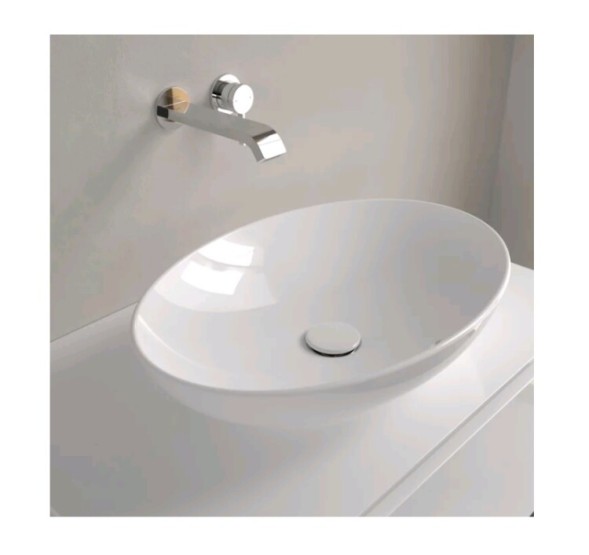 Villeroy&amp;Boch Раковина, Loop&amp;Friends, шгв 560*380*120, отверстия для смесителя-отсутствуют, CeramicPlus, цвет-Stone White 4A4700RW