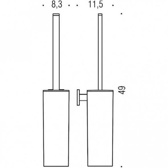Ершик COLOMBO DESIGN BASICQ B3707 настенный цвет хром