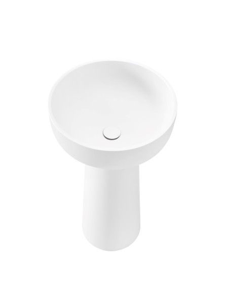 Vincea Раковина Солид Серфейс (Solid Surface)  VBS-4SP02MW, 480*480*850, напольная, цвет белый матовый