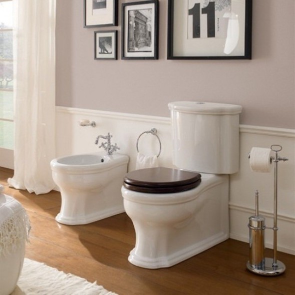 Биде Scarabeo Castellana напольное с одним отверстием цвет белый 5307