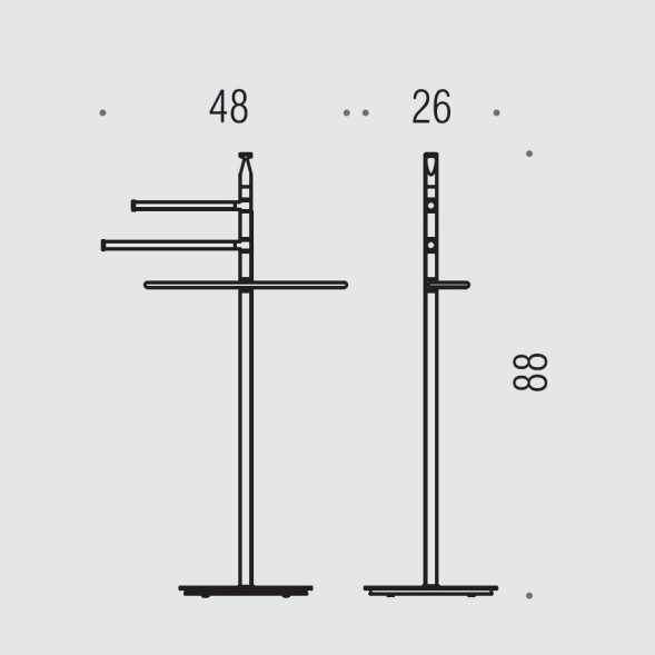 Стойка COLOMBO DESIGN PLANETS B9803 с полотенцедержателем тройным цвет хром