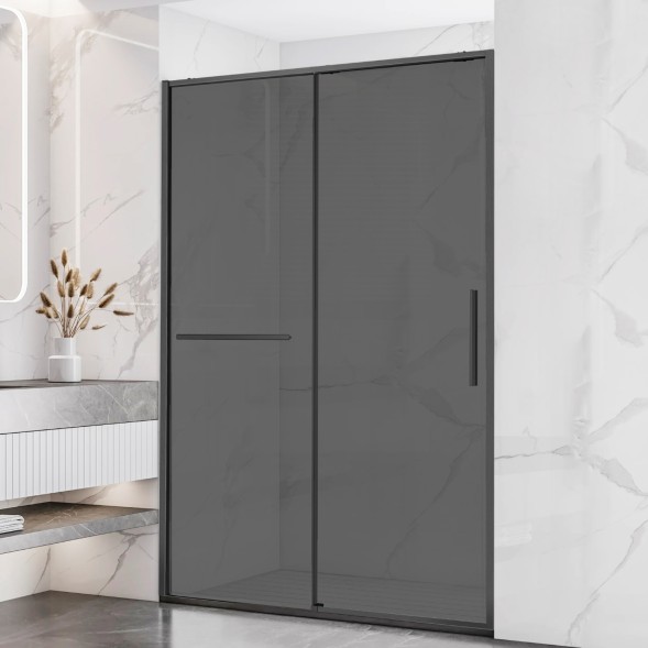 Vincea Душевая дверь Слим Софт (Slim Soft) VDS-1SS120CGGM, 1200, вороненая сталь, стекло тонированное