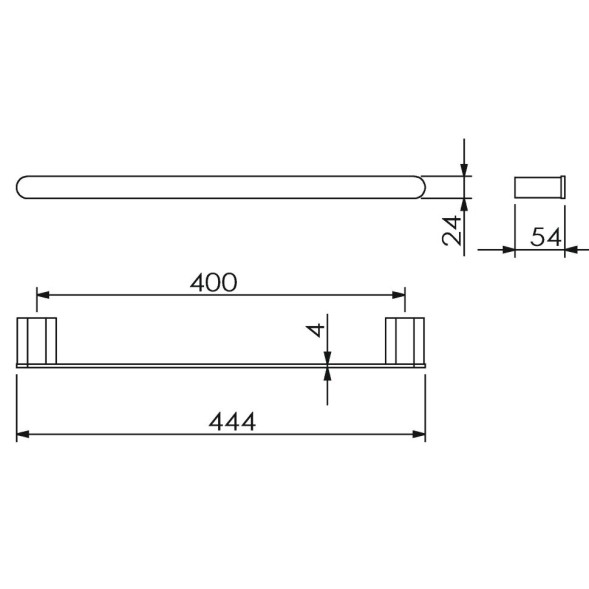 Полотенцедержатель LANGBERGER LUGANO 24001A подвесной цвет хром