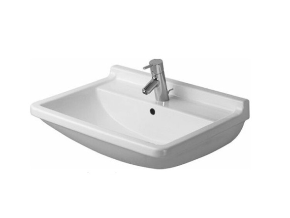 Duravit Раковина, Starck 3, шгв 600*450*225, отверстия для смесителя-1, цвет белый 0300600000