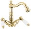 Emmevi Deco Ceramic, двухрычажный смеситель для биде с донным клапаном, цвет золото 121614/OR