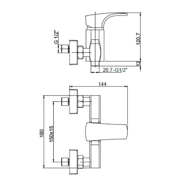 Paini ANCR511LMKM Смеситель для душа Ангел , хром