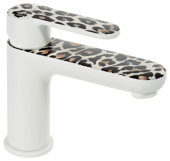 Emmevi Nefer, однорычажный смеситель для раковины с донным клапаном, цвет белый/леопард 77003BMA