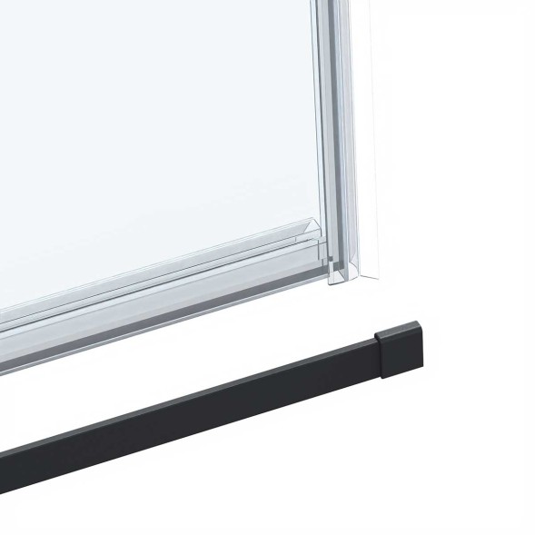Vincea Душевой уголок Комо Софт (Como Soft) VSR-1CS1011CLB, 1100*1000, черный, стекло прозрачное