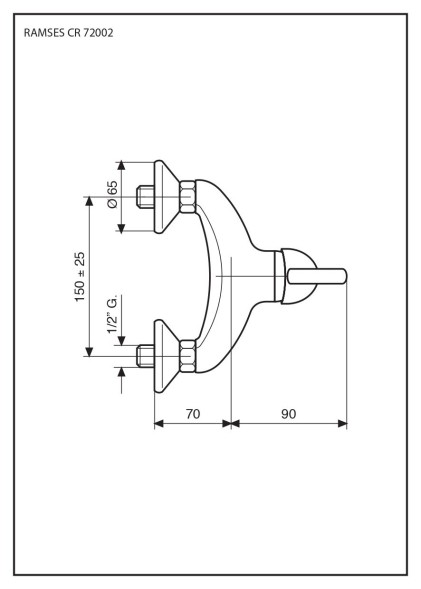 Emmevi Ramses, однорычажный смеситель для душа, без ручного душа, цвет хром 72002CR