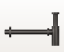 Gessi Сифон, Technical Accessories, квадратный, цвет черный матовый  01410#299