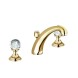 Смеситель KLUDI ADLON 5104345G4 для раковины на три отверстия двухвентильный хрустальные рукоятки «Made with Swarovski® Elements» позолоченный 23 кар