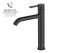 AQG Urban, высокий однорычажный смеситель для раковины без донного клапана, цвет черный матовый