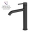 AQG Urban, высокий однорычажный смеситель для раковины без донного клапана, цвет черный матовый