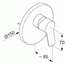 Смеситель KLUDI PURE&amp;EASY 374200565 для душа встраиваемый внешняя часть