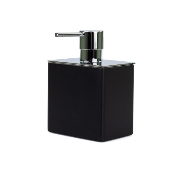 Stil Haus Rettangolo, настольный дозатор, цвет черный, помпа с крышкой хром