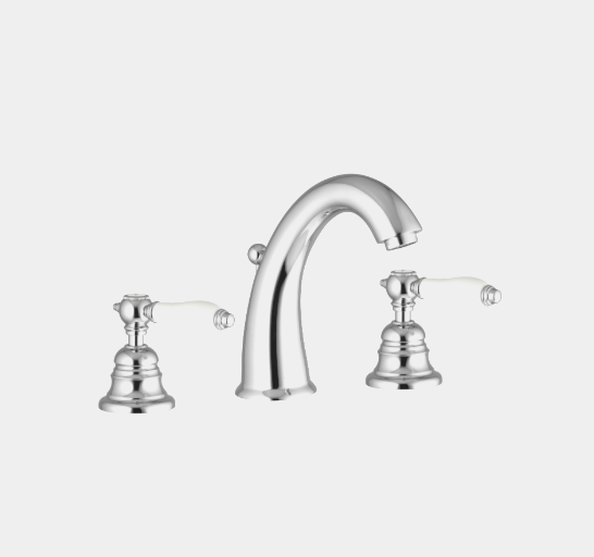 Смеситель для раковины, Fima Carlo Frattini, Herend, цвет-античная бронза/белый F5421BR