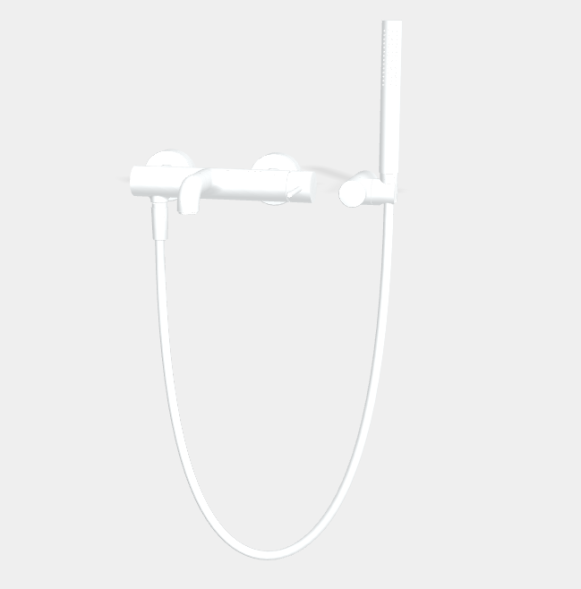 Смеситель для ванны и душа, Fima Carlo Frattini, Spillo Up, цвет-белый матовый F3034NBS