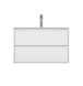 Тумба подвесная с раковиной ISVEA Pro 80 с двумя ящиками цвет белый 21MGS001080I
