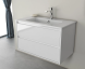 Тумба подвесная с раковиной ISVEA Pro 80 с двумя ящиками цвет белый 21MGS001080I