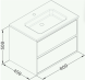 Тумба подвесная с раковиной ISVEA Pro 80 с двумя ящиками цвет белый 21MGS001080I