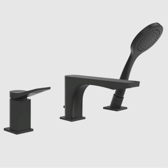 Gessi Смеситель для ванны и душа, Rilievo, цвет черный матовый 59037#299
