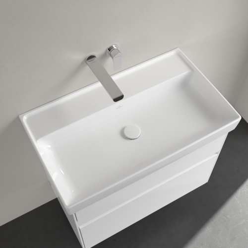 Villeroy&amp;Boch Раковина, Collaro, шгв 800*470*160, отверстия для смесителя-отсутствуют, CeramicPlus, цвет-камень белый 4A3383RW