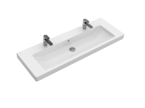 Villeroy&amp;Boch Раковина, Subway 2.0, шг 1300*470, отверстия для смесителя-2, CeramicPlus, цвет-альпийский белый 7176D2R1