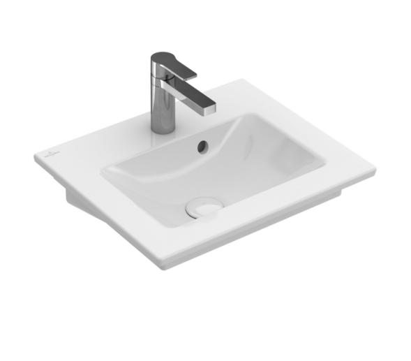 Villeroy&amp;Boch Раковина, Venticello, шгв 500*420*100, отверстия для смесителя-1, CeramicPlus, цвет-камень белый (Stone White) 412450RW