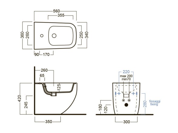 Биде HATRIA NEXT Y3AU01 напольное цвет белый