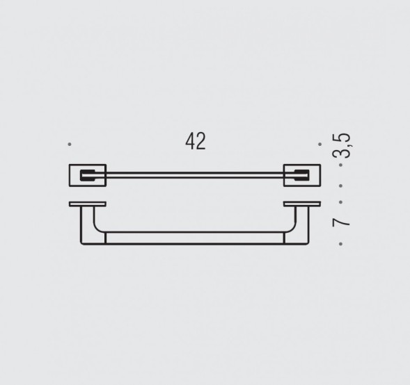 Полотенцедержатель COLOMBO DESIGN LOOK B1609 широкий цвет хром