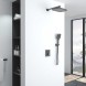 Vincea Душевой комплект VSFW-321MT1GM встраиваемый, термостат, двухрежимный, вороненая сталь