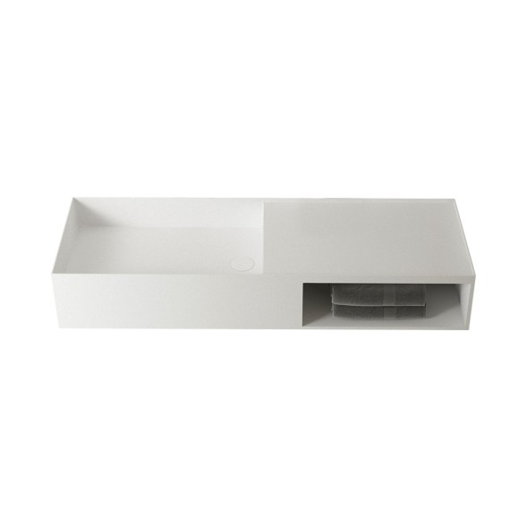 Vincea Раковина Солид Серфейс (Solid Surface)  VWB-6S180MW, 800*400*200, подвесная, цвет белый матовый