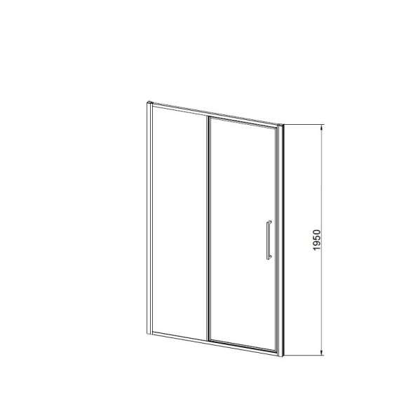 Vincea Душевая дверь Слим 8мм (Slim 8mm) VDP-4SL120CL, хром, стекло прозрачное