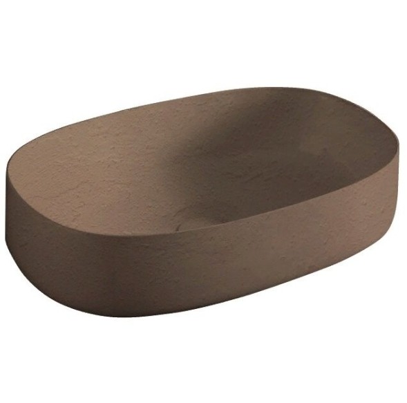 Раковина Artceram Cognac Quadro накладная без отверстий  цвет Ombra bruciata COL003 19 00