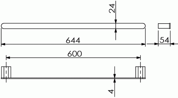 Полотенцедержатель LANGBERGER LUGANO 24001B подвесной цвет хром