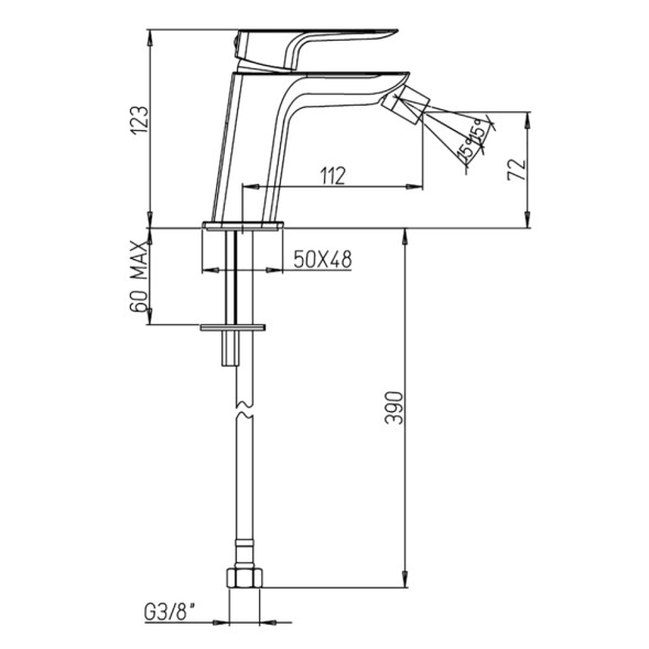Paini 09CR304 Смеситель для биде Нове , хром