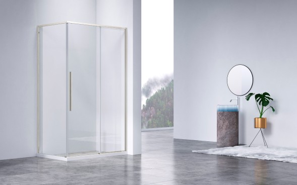 Vincea Душевой уголок Слим-Н (Slim-N) VSR-4SN8012CLBN, 1200*800, брашированный никель, стекло прозрачное