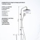Paini Душевая система RS White, хром (CR)
