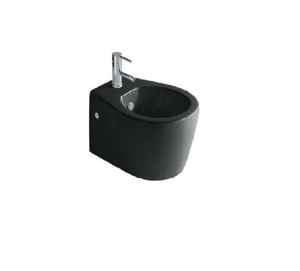 Биде GALASSIA xES 9906 NEMT подвесное с одним отверстием с крепежом цвет черный матоввый