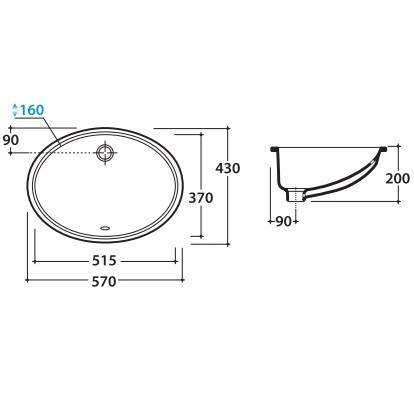Раковина GLOBO LAVARREDO под столешницу без отверстий цвет белый VA018BI