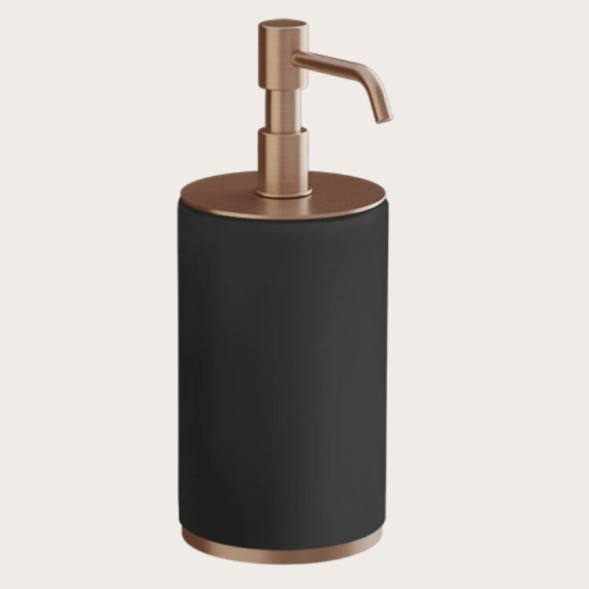 Gessi Дозатор для жидкого мыла, Origini, шгв 75*97*199, цвет дозатора медь брашированная#чёрный  66438#708