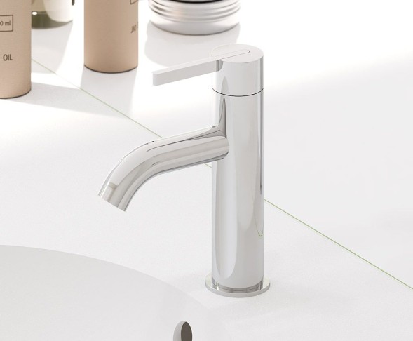 AQG Urban, однорычажный смеситель для раковины без донного клапана, цвет хром